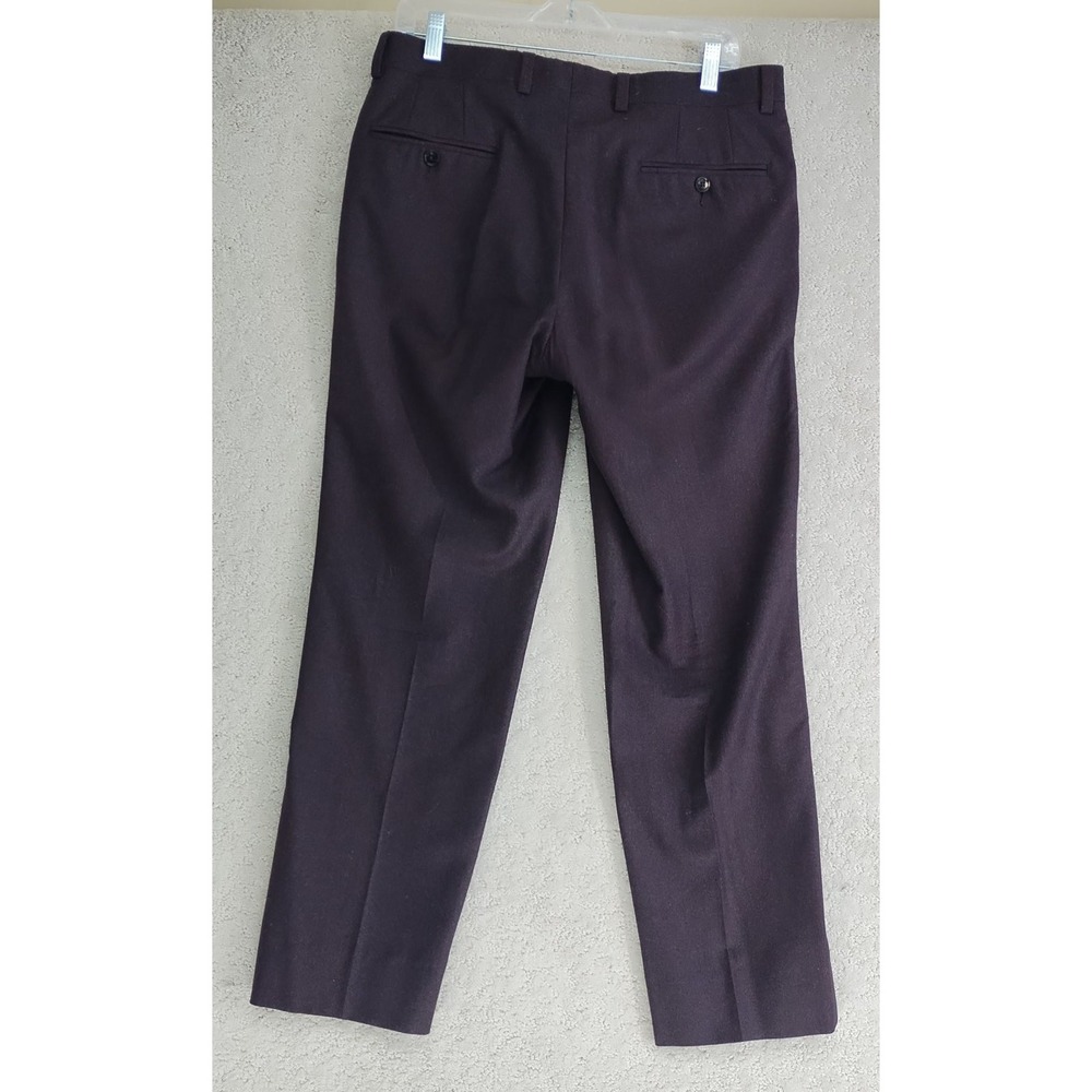 Ted Baker Pants Mens 32x28 Burgundy Dress Trousers London Tailored Welt Pockets